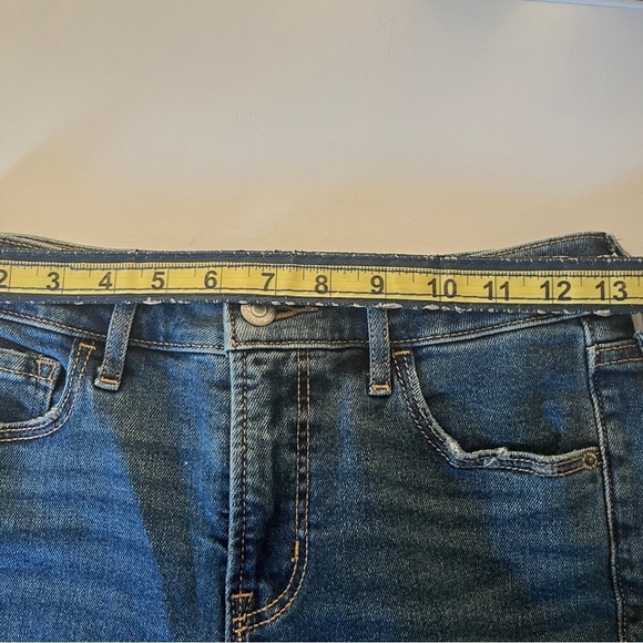 Old Navy High Rise Rockstar Super Skinny Distressed Denim Jeans Blue XS Small 2 - Picture 6 of 8